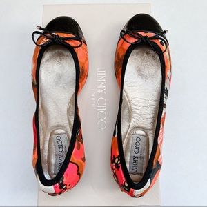 Jimmy Choo floral print flats